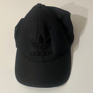 Adidas Hat Cap Fitted Adult (Dark Black) Trefoil Logo ADJUSTABLE Athletic Mens